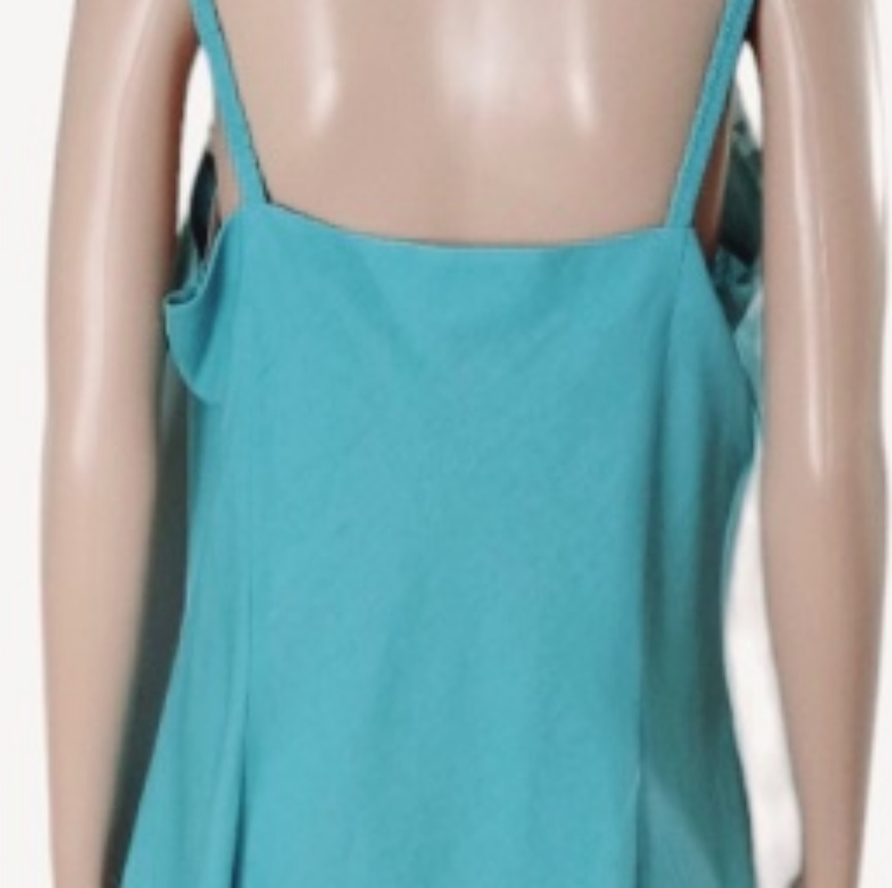 Lennie LYN New York teal blue linen maxie dress size 14 - Picture 6 of 9